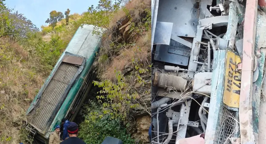 अल्मोड़ा में भीषण बस हादसा, रामनगर जा रही गाड़ी खाई में गिरी; छह यात्रियों की मौत