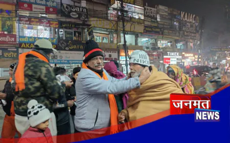 मुजफ्फरनगर: कड़कड़ाती ठंड में मानवता की मिसाल, हिंदू महासभा जन कल्याण ट्रस्ट ने बांटे गर्म कपड़े