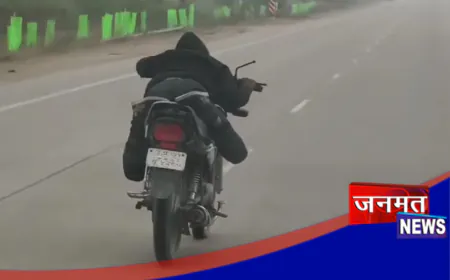 फतेहपुर: नेशनल हाईवे पर मौत से खेलता स्टंटबाज युवक, कानून की भी नहीं है परवाह