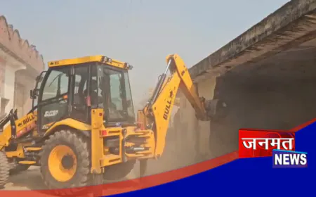 संभल: एकबार फिर शुरू हुई बुलडोज़र कार्यवाही, 27 बीघा सरकारी जमीन पर है अवैध निर्माण
