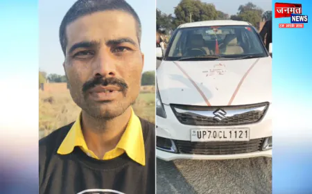 भदोही: कमलकांत दुबे की हत्या के बाद उनके पुत्र पर हमला, कार पर ईंट से वार