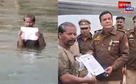 शाहजहांपुर: चाइनीज मांझे की बिक्री के खिलाफ नदी में धरने पर बैठा समाजसेवी सलमान, खुशामद करती नजर आई पुलिस