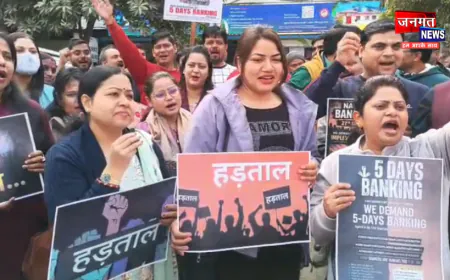 हरदोई में 250 बैंक शाखाओं में हड़ताल, 500 करोड़ का बैंकिंग कारोबार प्रभावित