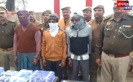 फर्रुखाबाद: अवैध शस्त्रों के जखीरे के साथ तीन अपराधी गिरफ्तार, भारी मात्रा में कारतूस भी बरामद