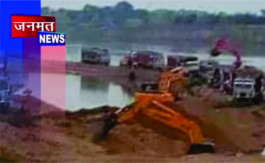 वेतवा नदी में आधा दर्जन लिफ्टर से हो रहा खनन, विभाग मौन