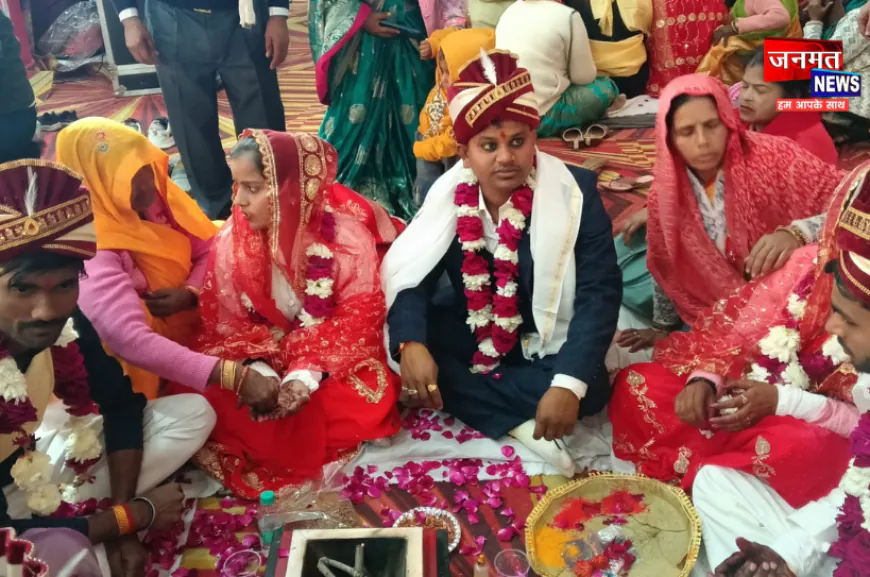 औरैया में मुख्यमंत्री सामूहिक विवाह योजना के तहत 62 जोड़ों का विवाह संपन्न, विधायक ने दिया आशीर्वाद