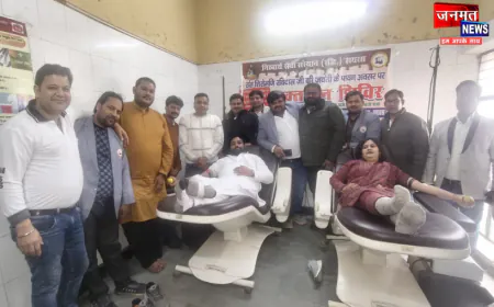 हाथरस: नि:स्वार्थ रक्त की हर बूंद बनी जीवन की आशा, संत रविदास जयंती पर रक्तदान शिविर का आयोजन