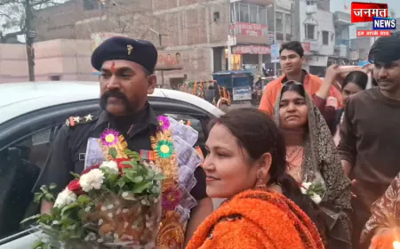 अमेठी: 30 साल तक तक देश सेवा का इनाम, सेवानिवृत्त सूबेदार को गांव वालों का गौरव भरा सलाम