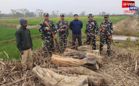 बलरामपुर में दो दिन में SSB की बड़ी कार्रवाई: अवैध लकड़ी चिरान पर शिकंजा, तीन गिरफ्तार