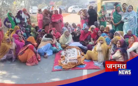 अलीगढ़: किसान युवक की हत्या के बाद हंगामा, परिजनों ने शव रखकर लगाया जाम; मौके पर भारी पुलिस बल