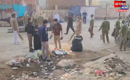 अलीगढ़ SSP नीरज जादौन ने किया श्रमदान, मंदिर परिसर व आसपास लगाई झाड़ू; वीडियो वायरल