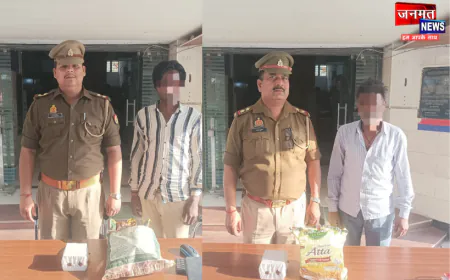 हाथरस में 44 क्वार्टर अवैध देशी शराब के साथ दो अभियुक्त गिरफ्तार