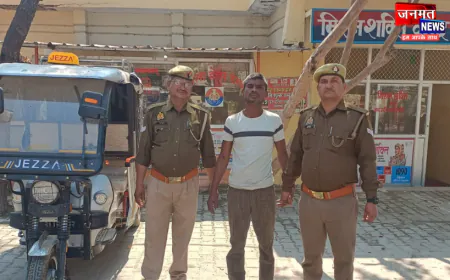 बांदा: डेढ़ दर्जन मुकदमों मे नामजद गैंगस्टर का आरोपी हिस्ट्रीशीटर गिरफ्तार, चोरी का ई-रिक्शा बरामद