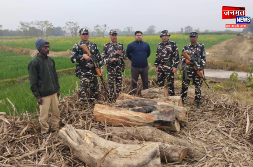 बलरामपुर में दो दिन में SSB की बड़ी कार्रवाई: अवैध लकड़ी चिरान पर शिकंजा, तीन गिरफ्तार