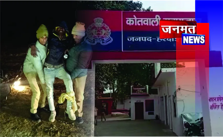 सवायजपुर में पुलिस-पशु तस्कर मुठभेड़, बदमाश घायल, एक सिपाही भी जख्मी