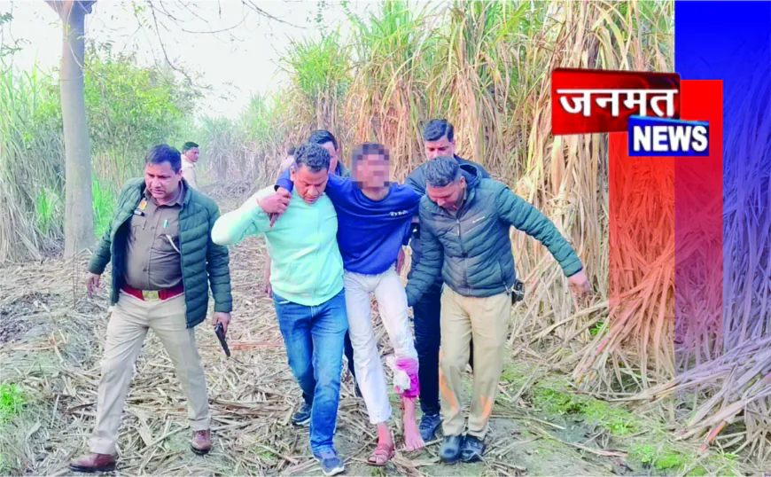 पुलिस मुठभेड़, 15-15 हजार के दो इनामी बदमाश घायल अवस्था में गिरफ्तार