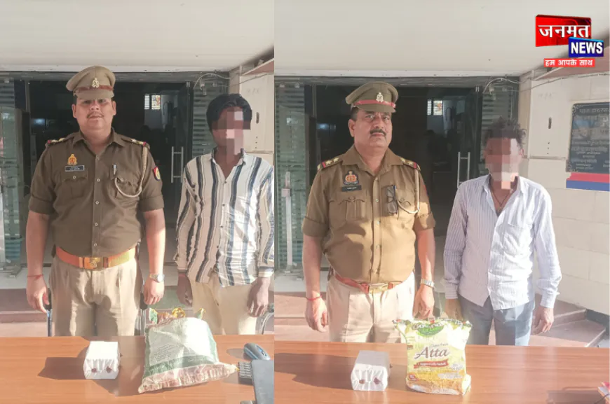 हाथरस में 44 क्वार्टर अवैध देशी शराब के साथ दो अभियुक्त गिरफ्तार