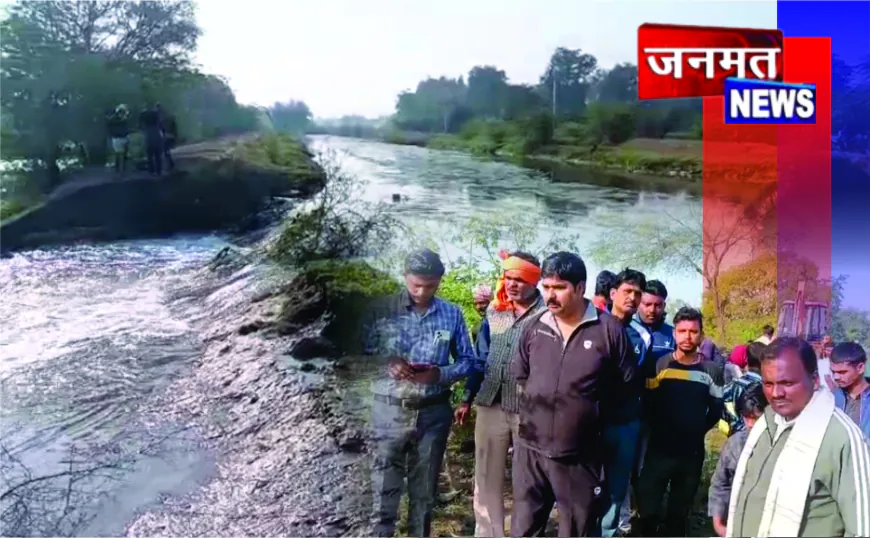 निचली गंगा नहर की खांदी कटी, खेतों में भरा पानी