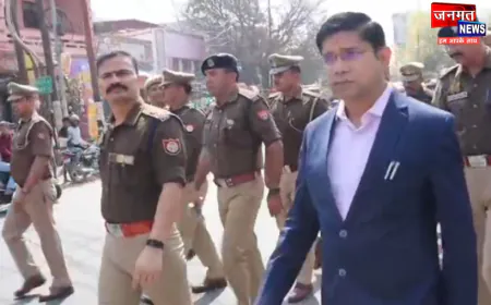 संभल नगर क्षेत्र में सड़क पर उतरे डीएम व एसपी, अधीनस्थों को दिए आवश्यक दिशा निर्देश