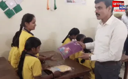 बलिया: बालिका गृह पहुंचकर DM ने खिलाई गोझिया, दिए नए कपड़े; कहा- किसी सुविधा में नहीं होगी कमी