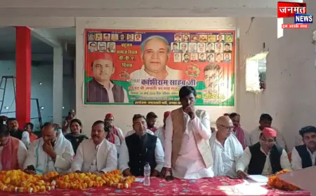 चंदौली: सपा ने मनाई कांशीराम जयंती, भारत रत्न देने की मांग; भाजपा पर साधा निशाना