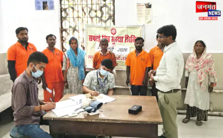 पूर्वोत्तर रेलवे लखनऊ मण्डल ने सीतापुर में आयोजित किया स्वास्थ्य परीक्षण शिविर, 42 सफाई मित्रों का स्वास्थ्य परीक्षण