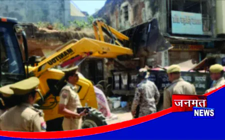 जाम से राहत दिलाने के लिए चला अतिक्रमण हटाओ अभियान, शहर में गरजा बुलडोजर