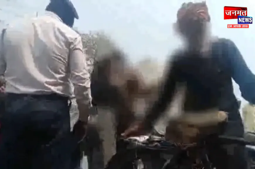 चन्दौली: युवती ने युवक को सड़क पर जड़े थप्पड़, स्ट्रॉली बैग टकराने पर छेड़खानी का आरोप; वीडियो वायरल