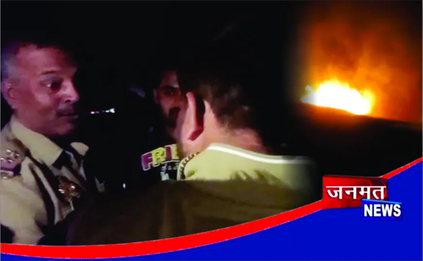 हाईटेंशन लाइन से निकली चिंगारी से 40 बीघा गेहूं की फसल जलकर राख, किसानों को भारी नुकसान