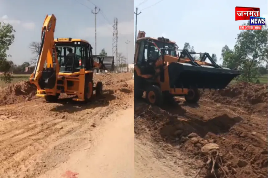 लखीमपुर खीरी: हाईकोर्ट नोटिस के बाद भी चला JCB, कब्रिस्तान भूमि पर निर्माण से बवाल