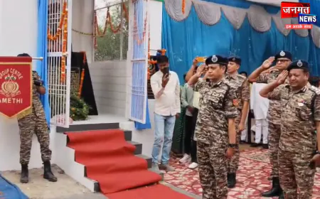अयोध्या: CRPF जवान शहीद राजकुमार यादव की प्रतिमा का अनावरण, आईजी CRPF रहे मौजूद