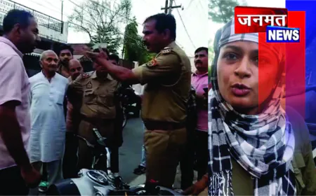 पति को रंगे हाथ पकड़ने का किया दावा, पुलिस से अभद्रता का वीडियो वायरल