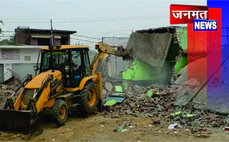 संभल में अवैध निर्माण पर चला बुलडोजर, मस्जिद व मदरसा हटाने की कार्रवाई शुरू