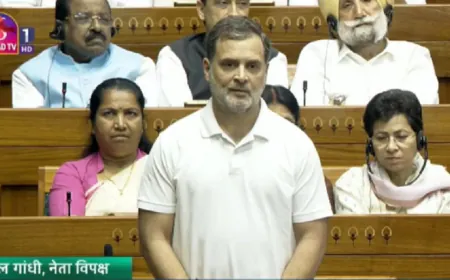संसद में राहुल गांधी की बात पर लगे ठहाके, बोले- 'PM और मेरे साथ वाइफ इशू नहीं'