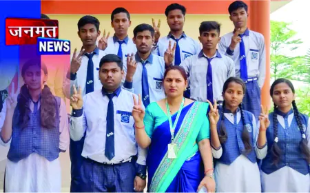 ग्रामोदय पब्लिक स्कूल का सीबीएसई 10वीं परिणाम शत-प्रतिशत, यस वर्मा ने 96% के साथ किया टॉप