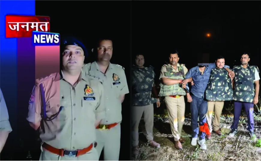 कप्तानगंज में पुलिस और बदमाशों के बीच मुठभेड़, हिस्ट्रीशीटर घायल होकर गिरफ्तार