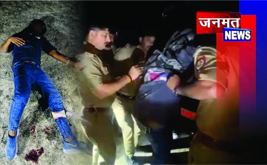 फतेहपुर में ऑपरेशन लंगड़ा जारी, 25 हजार का इनामिया बदमाश पुलिस मुठभेड़ में घायल