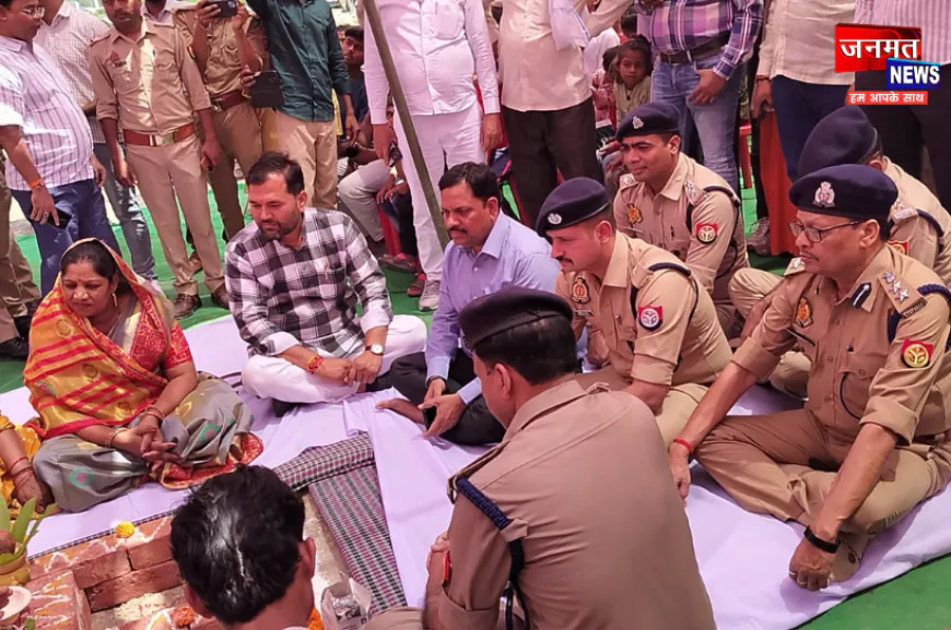 औरैया: 4.5 करोड़ की लागत से होगा होमगार्ड्स कार्यालय का निर्माण, होमगार्ड्स मंत्री ने किया भूमि पूजन