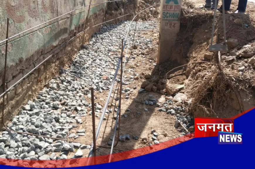 औरैया: नाला निर्माण कार्य में घटिया सामग्री के इस्तेमाल का आरोप, गुणवत्ता पर उठे सवाल