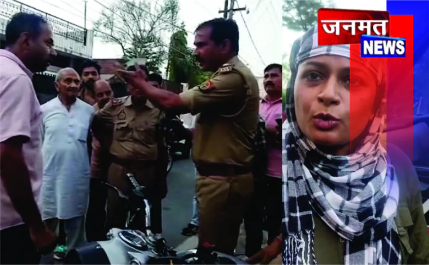 पति को रंगे हाथ पकड़ने का किया दावा, पुलिस से अभद्रता का वीडियो वायरल