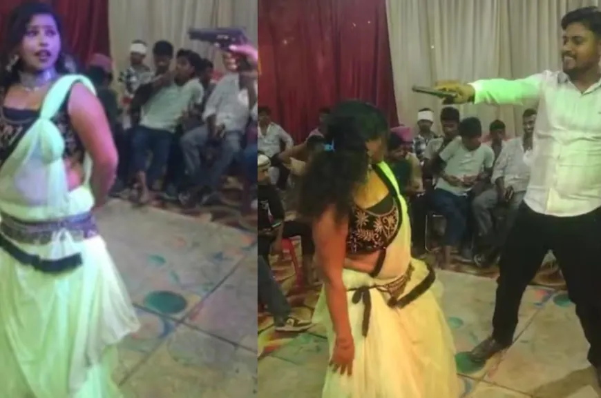 Video: पिस्टल पर डिस्को!डांस के बीच लहराया तमंचा,महिला की ओर इशारा कर फरार हुआ युवक