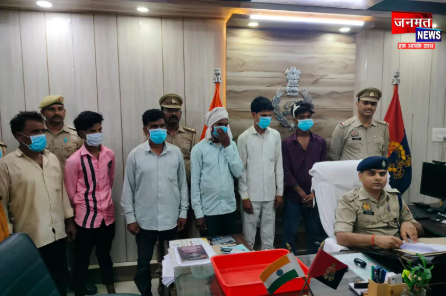 बलरामपुर: गैर इरादतन हत्या के 14 अभियुक्त गिरफ्तार, आला-ए-कत्ल बरामद