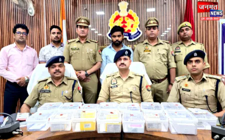 औरैया: क्रेडिट कार्ड एक्टिवेशन के नाम पर ठगी करने वाला अंतर्राज्यीय साइबर ठग गिरफ्तार, 14 महंगे मोबाइल बरामद