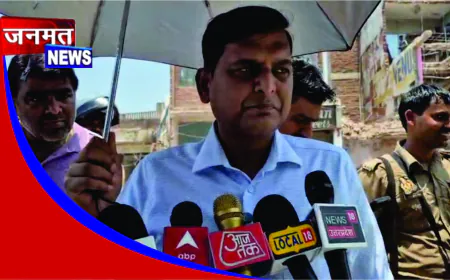 जीटी रोड चौड़ीकरण अभियान के दौरान सपा कार्यालय पर चला बुल्डोजर, पूर्व सांसद रामकिशुन धरने पर बैठे