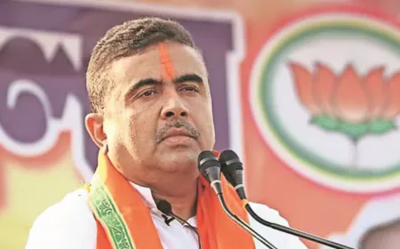 West Bengal New CM Oath: पीएम मोदी के साथ मंच पर पहुंचे शुभेंदु अधिकारी, शंखध्वनि के बीच शुरू हुआ शपथ समारोह