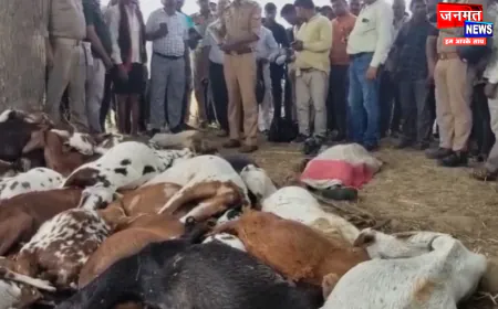 कानपुर देहात में आकाशीय बिजली का कहर, 19 वर्षीय युवती सहित 33 बकरियों की मौत; मुआवजे की मांग