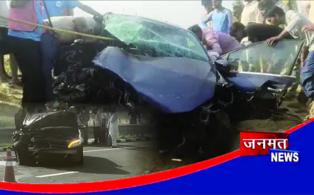 गंगा एक्सप्रेसवे पर भीषण हादसा, गलत दिशा से आई कार से टक्कर में पिता-पुत्री की मौत, कई घायल