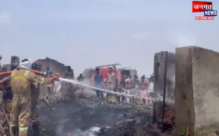 बहराइच: गांव में अज्ञात कारणों से लगी भीषण आग, पांच घर जलकर खाक; लाखों की संपत्ति का नुकसान