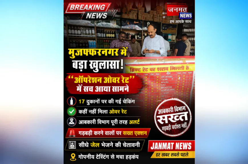 मुजफ्फरनगर: रंग लाई आबकारी विभाग की सख्ती, “ऑपरेशन ओवर रेट” में नहीं मिली गड़बड़ी