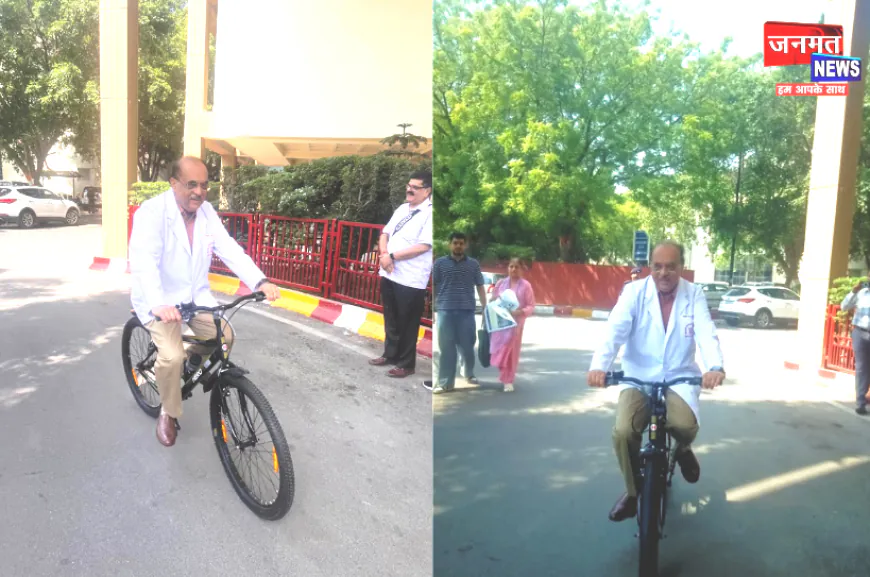 SGPGIMS के निदेशक की सार्थक पहल, साइकिल से कार्यालय जाकर सतत परिवहन का किया नेतृत्व